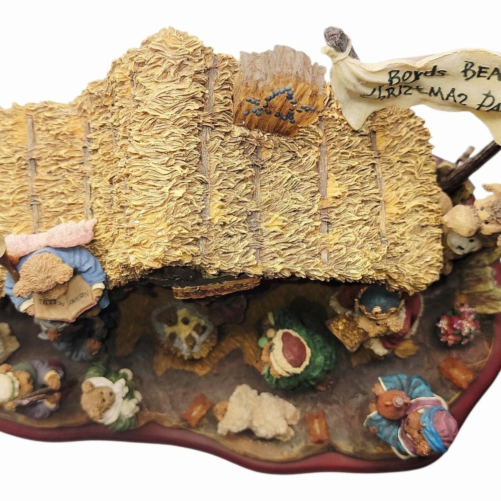Boyds Bears Nativity Pageant Lighted Christmas Scene Resin Display Working - Picture 9 of 16